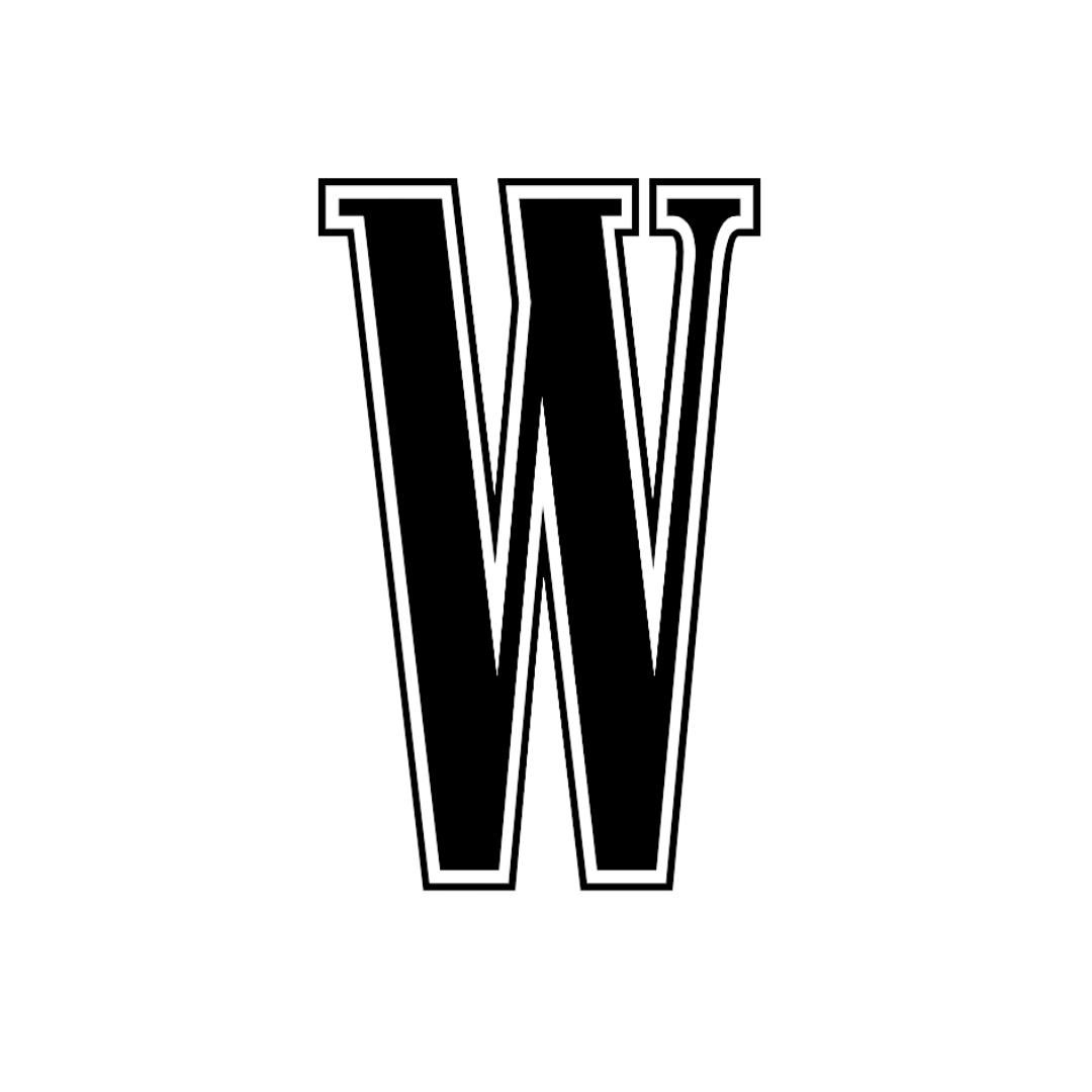 Stylized letter 'W' logo representing a brand or publication in a minimalist design.