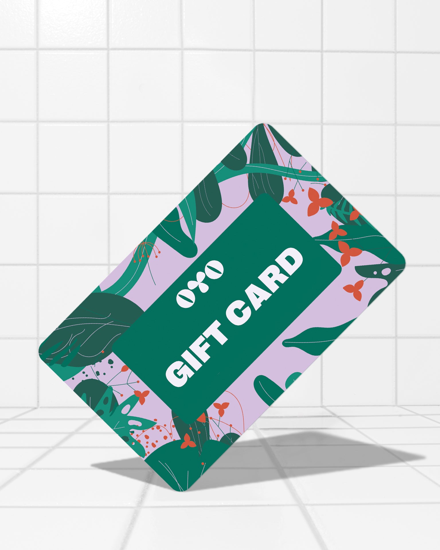 OYO Gift Card featuring vibrant floral design for natural skincare treatments, perfect for self-care gifts.