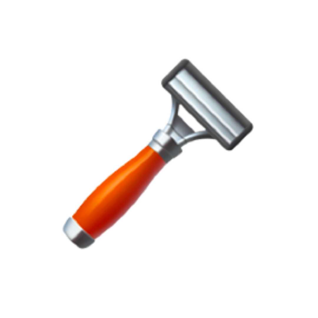Orange-handled razor for natural skincare and gentle hair removal, trusted by women for effective routines.