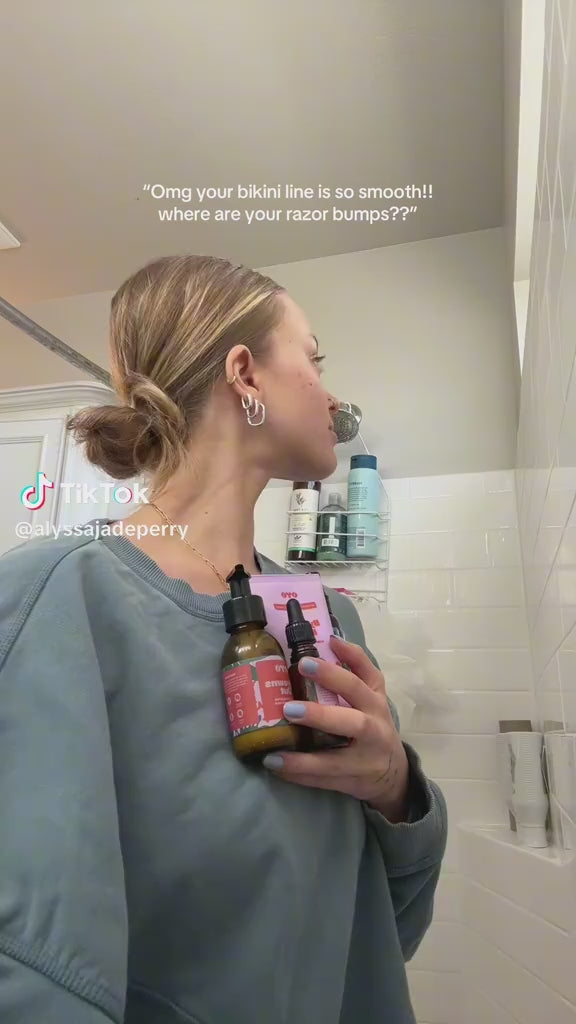 Load video: Getting rid of your razor bumps with our ultimate hair removal routine.