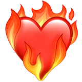 Heart on fire emoji used as slider icon for before and after image comparisons